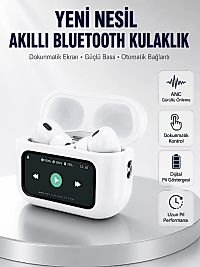 Dokunmatik Ekranlı Bluetooth Kulaklık ANC Gürültü Önleme Suya Dayanıklı Yeni Nesil
