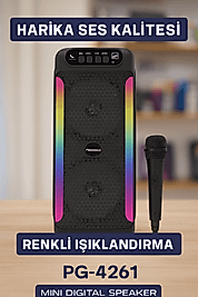 Taşınabilir Bluetooth Hoparlör RGB Işık Eflktli UCZZZPG4261-3