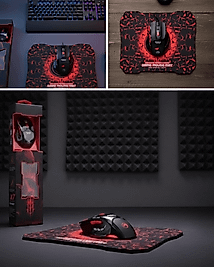 Profesyonel Oyuncu Mouse Seti Dokuma USB Kablolu RGB Aydınlatmalı