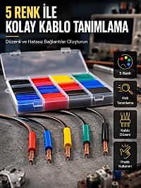560 Parça Isı Makaron Seti Elektrik, Otomotiv ve Elektronik İçin Profesyonel İzolasyon Kiti