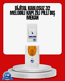 Kolay Kullanımlı Kablosuz Kapı Zili Şık ve Sade Tasarım