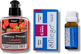 CAAS ÇİLEK AROMALI ISITICILI CİNSEL MASAJ YAĞI 100 ML + SFLİEGE KADINLARA ÖZEL DAMLA