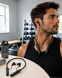Boyun Tipi Kablosuz Bluetooth Kulaklık Uzun Pil Ömrü Mikrofonlu
