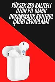 Yeni Nesil Çift Mikrofonlu Dokunmatik Kablosuz Bluetooth Kulaklık