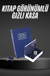 Kilitli Gizli Kasa Sözlük Kumbara Kitap Sözlük Görünümlü 18cm