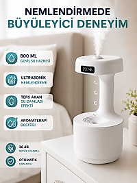 Ters Akan Su Damlası Nemlendirici 800 ml Sessiz Ultrasonik Oda Nemlendirici