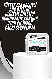 Gecikme Önleyici Oyuncu Kulaklığı Bluetooth Bağlantılı ANC Özelliği 5.0 Bluetooth