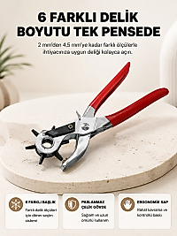 Delme Pensesi 6 Başlıklı Çok Amaçlı Paslanmaz Çelik Ergonomik