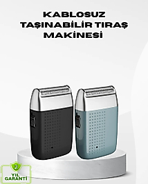 Kablosuz Şarjlı Sakal Tıraş Makinesi – Kuru Kullanım, Uzun Pil Ömrü