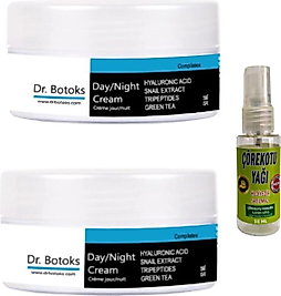 DR. BOTOKS DR BOTOKS YASLANMA KARŞITI YÜZ BAKIM KREMİ 50 ML X 2 ADET+VÜCUT SIZILARI IÇİN ÇÖREK OTU 30 ML