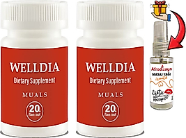 WELLDİA PROST PRO CAPS: 2 ADET ERKEKLERE ÖZEL FORMÜLLÜ 20LI TAKVİYELİK KAPSÜLLER + 30 ML AFRODİZAYN MASAJ YAĞI