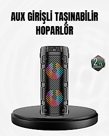 Kablosuz Stereo Hoparlör USB + SD Kart + AUX Destekli Bluetooth 5.0