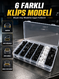 Otomotiv Plastik Klips Seti | Kaporta, Çamurluk, Davlumbaz ve İç Trim Klipsleri