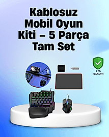 Profesyonel Mobil Oyuncular İçin RGB Klavyeli 5 Parça Oyun Kiti