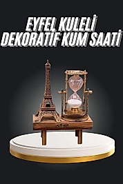 Eyfel Kuleli Kum Saati Dekoratif Hediyelik Eşya Retro Eyfel Kulesi