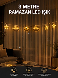 3 Metre Ramazan LED Saçak Işık Ev İçi Dekoratif Aydınlatma