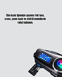 Kask Kulaklığı FM Radyo + 500m Interkom Q58