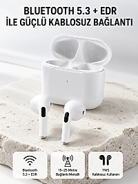 TWS Kablosuz Bluetooth Kulaklık 3 Saat Müzik 4 Saat Konuşma Şarj Kutulu