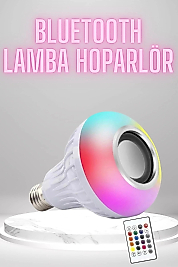 Bluetooth Hoparlör Akıllı Rgb Led Işık Renk Değiştirme Ses Bombası Ampül Görünümlü