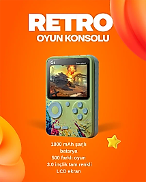 500 Oyun Hafızalı G5 Game Box – Renkli LCD Ekranlı