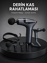 Taşınabilir 3in1 Masaj Aleti Şarjlı Titreşimli Esneme Bantlı Yeni Nesil