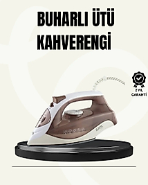 Buharlı Ütü 2200W Seramik Taban 300 ml Kahverengi Dikey Ütüleme
