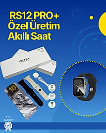 . RS12 PRO+ 2025 Serisi Full Ekranlı Akıllı Saat – 2GB Hafıza, Titanyum Kasa, Suya Dayanıklı, Uzun Şarj Süresi Garantili Model