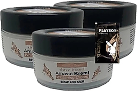 SÜPER THREE BRAND ARNAVUT KREMİ WHİTENİNG CREAM 3 ADET BÖLGESEL  KREMİ 50 ML + 1 HEDİYE JEL