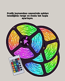 RGB Smart Şerit LED Işık Uzaktan Kumandalı UCZ10MŞERİTLED-6