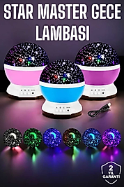 Mavi ve Mor Işıklı Projeksiyon Lambası