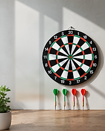 12 İnç Ahşap Dart Tahtası 4 Adet Metal Uçlu Dart Oku Dahil UCZZZ12İNÇDART-6
