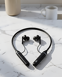 Kablosuz Boyun Askılı Stereo Kulaklık Uzun Süre Kullanımlı Model