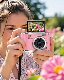 Sosyal Medya İçerik Kamera 48 MP HD Video Flip Ekranlı Dijital Kamera