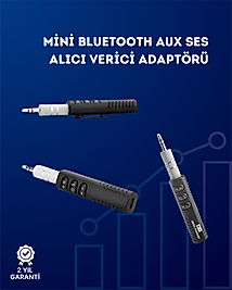 Kablolu Hoparlör ve Kulaklıklar İçin Bluetooth Adaptör | Mini Boy, Klipsli, Taşınabilir