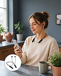 Ergonomik Bluetooth Kulaklık - Manyetik Yeni Nesil UCZZZA21KULAKLIK-6