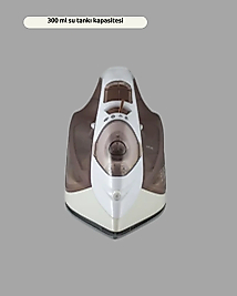 Buharlı Ütü 2200W Kireç Önleyici Self Clean Damlatmaz Kahverengi