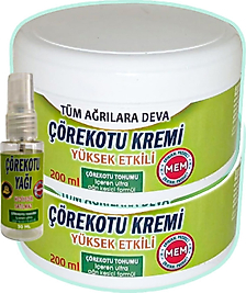 ÇÖREK OTU KREMİ 2 ADET 200 ML YEŞİL KAVANOZ + 30 ML ÇÖREK OTU YAĞI