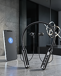 Bluetooth Boyun Kulaklığı İkili Bağlantılı 10 Metre Menzilli