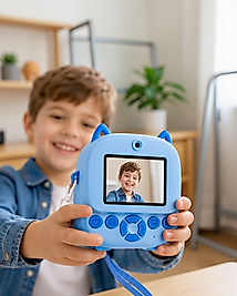 Çocuk Fotoğraf Makinesi Selfie Özellikli UCZZS5PRİNTERMAVİ-4
