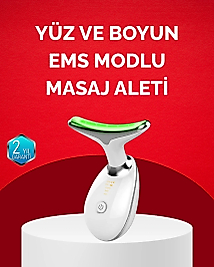 USB Şarjlı LED Işık Terapili Yüz Boyun Bakım Cihazı