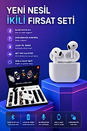 3.Nesil TWS Bluetooth Kulaklık Bluetooth Bağlantılı Akıllı Saat Amoled Ekran Plastik Hasır Kordon