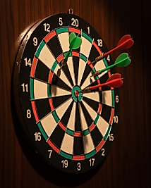 Kaliteli Ahşap 15 İnç Dart Tahtası Kolay Montajlı 4 Ok