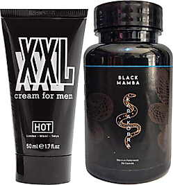 HOTXXL 50 ML ERKEĞE HACİMDESTEK KREMİ + SİYAHKOBRA ERKEĞE KATILIK