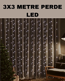 3x3 LED Şelale Perde Işık Kutlama ve Dekor Aydınlatması