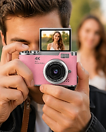 Yeni Nesil Dijital Kamera 48 MP Selfie Vlog Kamera Flip Screen Zoomlu