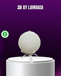 Şarjlı 3D Baskılı 16 Renk Ay Lambası  Stand