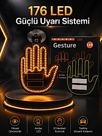Led Işık El İşareti Araç Camı İçin Uzaktan Kumandalı