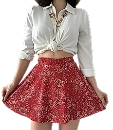 Krinkıl Şortlu Etek - KİREMİT