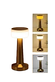 Kablosuz Dokunmatik Led Masa Lambası Altın Rengi