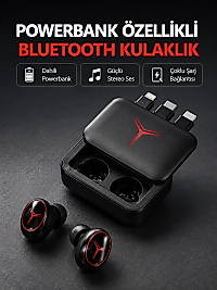 Powerbank Özellikli Bluetooth Kablosuz Kulaklık – Dokunmatik Kontrol, Uzun Pil Ömrü, Ergonomik Tasarım